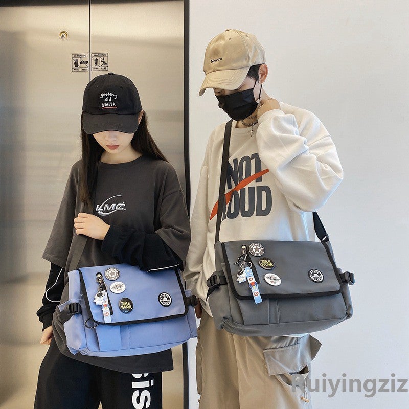 Men'S Shoulder Bag Japanese Simple Fashion Messenger Bag Casual Harajuku Large Capacity Satchel Student Bag Women'S Workwear Bag - Image 5