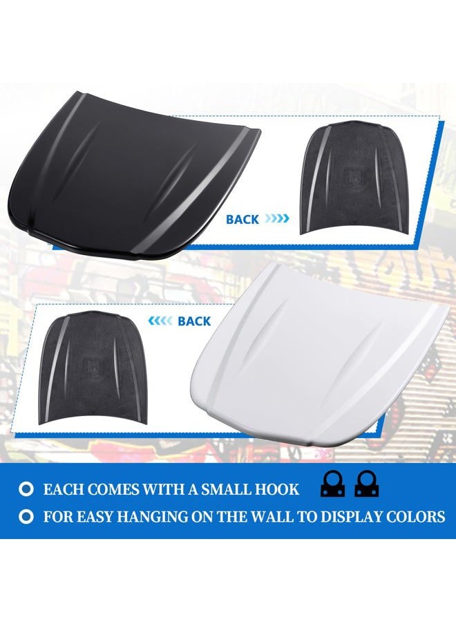 Datanly 2 Pcs Speed Shape ABS Plastic Hood Wrap for Auto Paint Display, Car Models for Wrap and Tint Painting Sample Exhibition Display, Black and White - Image 4