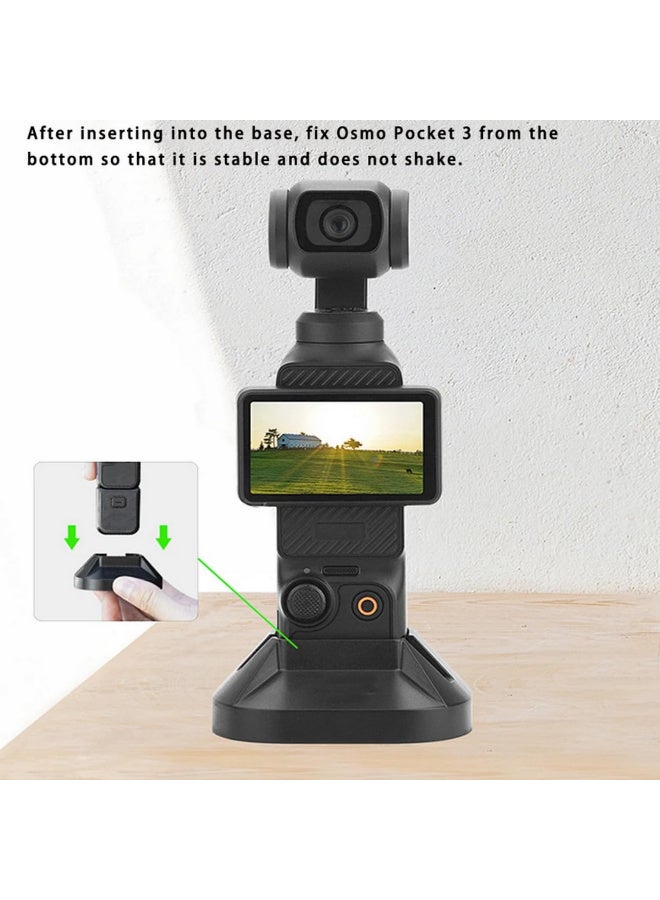 1PCS Table Base Expansion Mount For DJI Pocket 3 Handheld Gimbal Support Base Desktop Stand Holder For DJI Osmo Pocket3 Accessories - Image 3