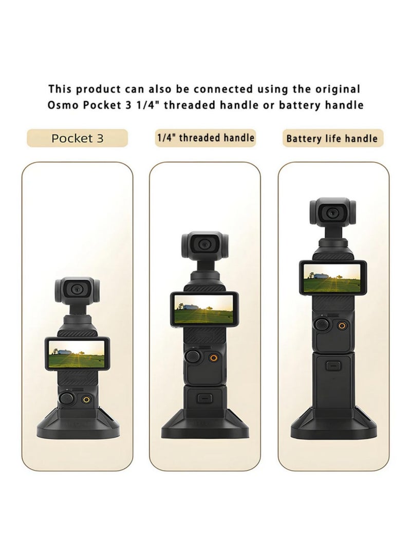 1PCS Table Base Expansion Mount For DJI Pocket 3 Handheld Gimbal Support Base Desktop Stand Holder For DJI Osmo Pocket3 Accessories - Image 4