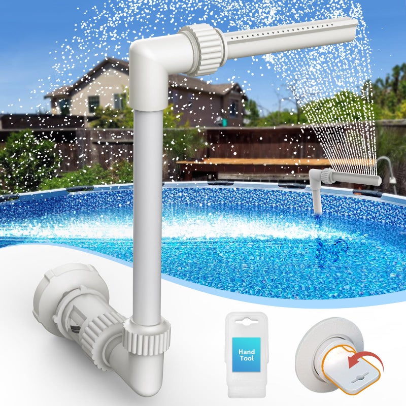 klleyna Klleyna WaterFountain SwimmingPool Sprinkle Accessories  Waterfall Above Inground Pool Cooling Spray for Outdoor Garden Pond Aerator Circulation High Pressure Jet Fountain Pump Attachment 