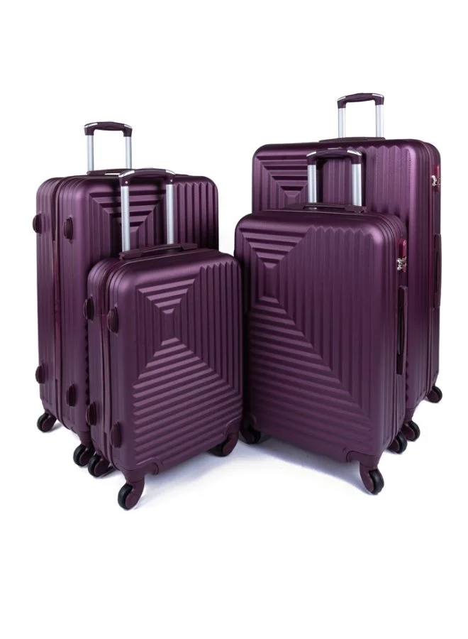 LIMRA A travel bag set consisting of 4 luggage bags maroon color, size 32"/28"/24"/20 inches