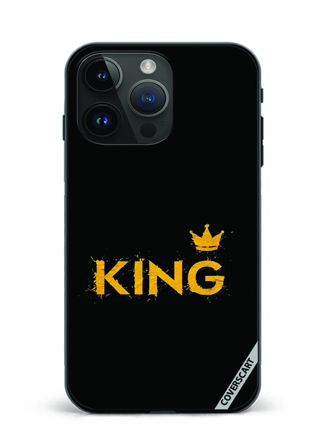 Protective Case Cover For Apple iPhone 12 Pro Max King Design Black