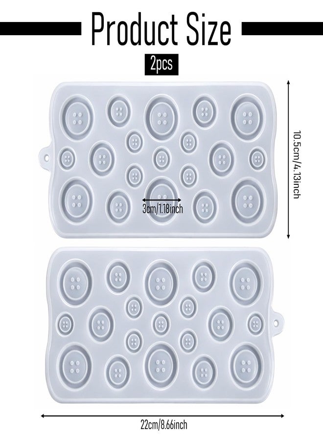 Qulkws 2 Pcs Button Silicone Chocolate Molds Transparent Button Resin Mold Candy Silicone Molds Resin Jewelry Mold Fondant Buttons Moldes for Chocolate Cake Decoration Crafts - Image 2