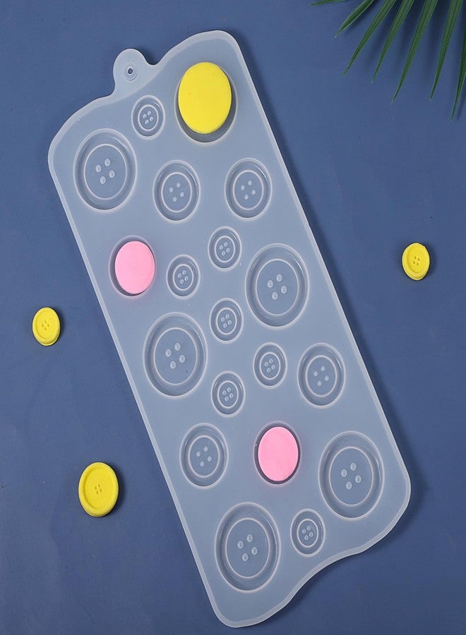 Qulkws 2 Pcs Button Silicone Chocolate Molds Transparent Button Resin Mold Candy Silicone Molds Resin Jewelry Mold Fondant Buttons Moldes for Chocolate Cake Decoration Crafts - Image 5