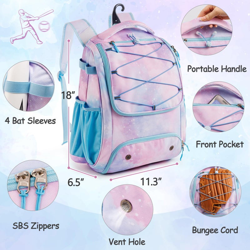 VIGEGARI Youth Baseball Bag Backpack with Bat Holder for Boys Girls Baseball & Softball Bat Bag for T-Ball Equipment, Kids Baseball Backpack with Shoe Compartment & Glove Storage - Image 5