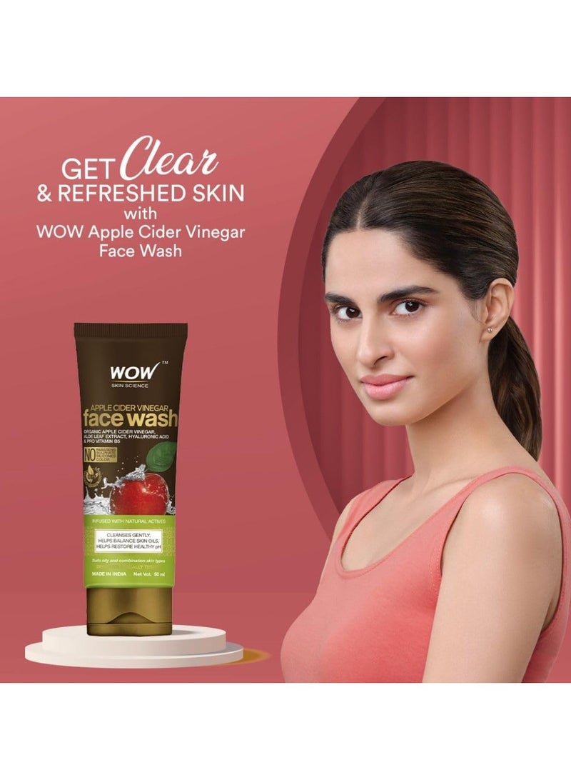 WOW Skin Science Apple Cider Vinegar Foaming Face Wash | Deep Cleansing | For Oily Skin | Fresh, Clear Skin | For Acne & Pimples | Paraben & Sulphates Free| Face Wash for Women & Men | 100 ml - Image 2