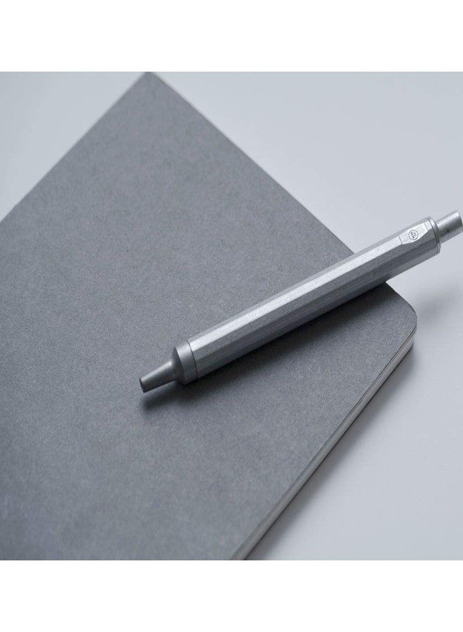 HMM Ballpoint Pen - Sleek Retractable Aluminum Pen for Writing, Note Taking & Journaling - Stylish Metal Design, Smooth Writing, Refillable - Raw - Image 2