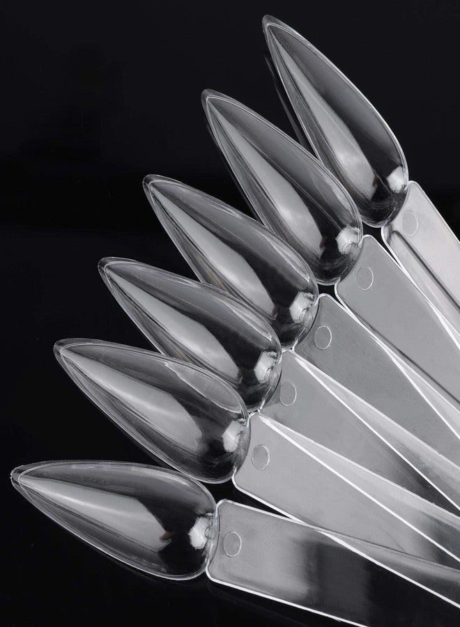 BTYMS 160Pcs Nail Swatch Sticks Stiletto Nail Sample Sticks Clear Nail Color Display Swatches Sticks with Metal Rings - Image 3