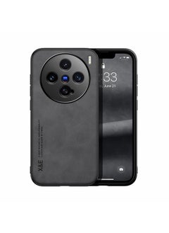 Zaboon For vivo X200 Pro mini Skin Feel Magnetic Leather Back Phone Case(Dark Grey) 