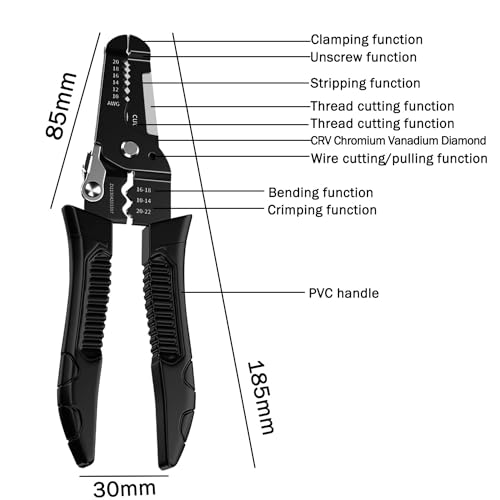BendJoy 9 in 1 Multifunction Wire Cutter and Stripper, Plier For Repairing Electrical Appliances, High Magnetic Steel Blade, Plastic Handle Sturdy and Durable Perfect for Electricians - Image 2