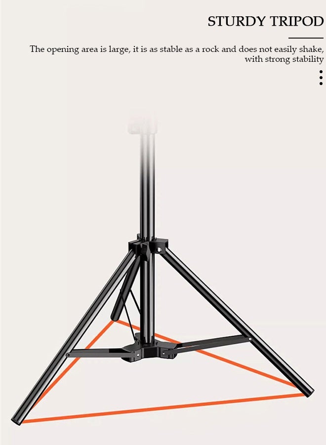 DUNISO Adjustable Projector Tripod Stand Portable Foldable Laptop Tripod with Projection Tray Aluminum Floor Projector Stand with Adjustable Height for Office, Home, Stage, Studio, Racks Holder Mount - Image 4