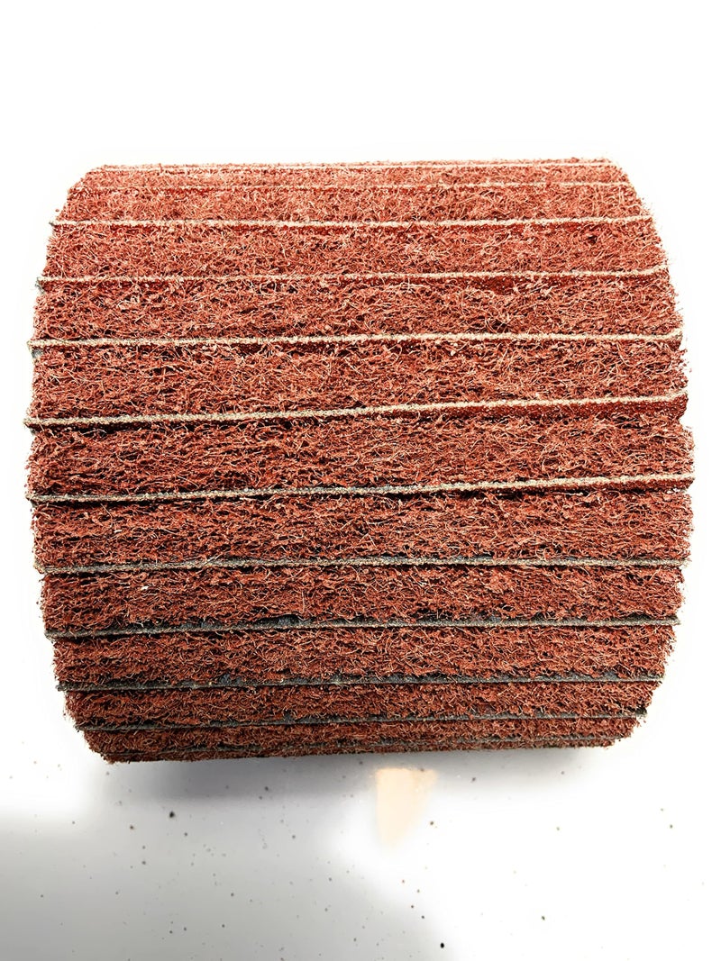 SIGNI Non-Woven Abrasive Polishing Brush burnishing Wheel Mop Flap Wheel of Portable Motor Compatible with Burnishing Machine/Polisher/Sander 120x100mm (80# with Sandpaper) - Image 4