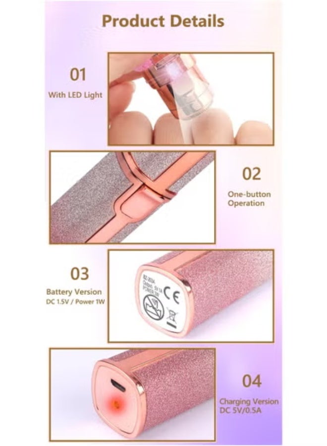 ارواق 2 في 1 قابلة للشحن الكهربائية أداة قص الحواجب سيدة ماكينة حلاقة النساء لنزع شعر الوجه مزيل الشعر القلم حجم الإناث الشعر الحلاقة الحلاقة - Image 4