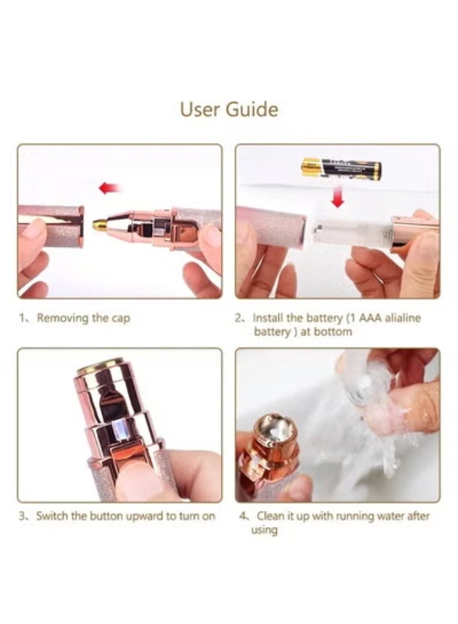 ارواق 2 في 1 قابلة للشحن الكهربائية أداة قص الحواجب سيدة ماكينة حلاقة النساء لنزع شعر الوجه مزيل الشعر القلم حجم الإناث الشعر الحلاقة الحلاقة - Image 3