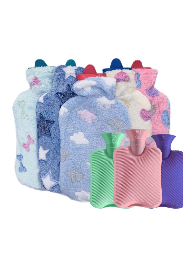 MARK STORE Hot Water Bag, Hot pack for Pain Relief, Hot Water Bottle, Cold and Hot Pack with velvet cover,(1pc only) Assorted colors  - Image 2