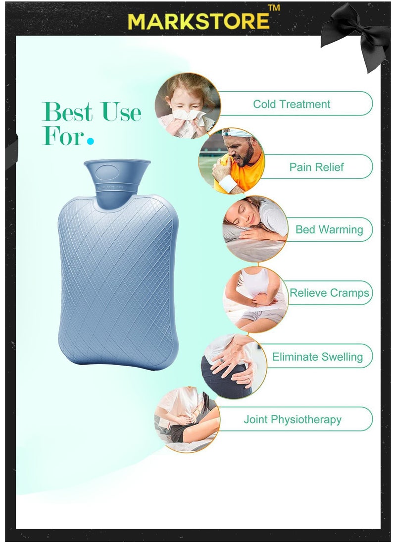 MARK STORE Hot Water Bag, Hot pack for Pain Relief, Hot Water Bottle, Cold and Hot Pack with velvet cover,(1pc only) Assorted colors  - Image 5