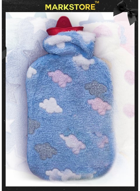 Hot Water Bag, Hot pack for Pain Relief, Hot Water Bottle, Cold and Hot Pack with velvet cover,(1pc only) Assorted colors