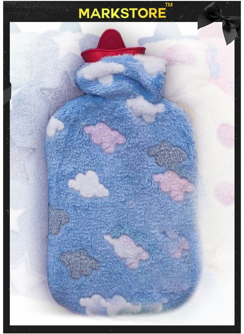 MARK STORE Hot Water Bag, Hot pack for Pain Relief, Hot Water Bottle, Cold and Hot Pack with velvet cover,(1pc only) Assorted colors  - Image 1
