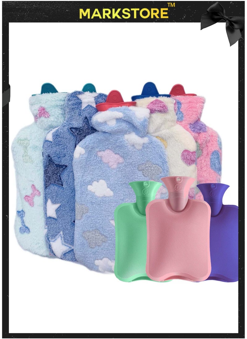MARK STORE Hot Water Bag, Hot pack for Pain Relief, Hot Water Bottle, Cold and Hot Pack with velvet cover,(1pc only) Assorted colors  - Image 2