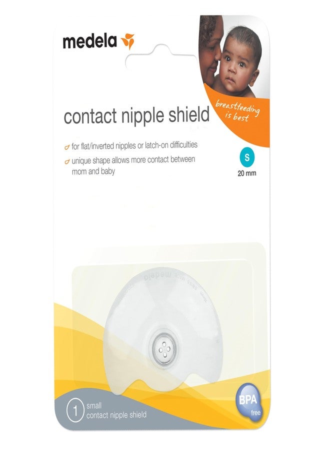 Medela Contact Nipple Shield for Breastfeeding, Medium 20mm Nippleshield, for Latch Difficulties or Flat or Inverted Nipples, Made Without BPA - Image 1