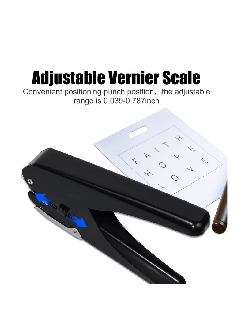 SYOSI - Slot Puncher, Badge Hole Punch for Id Card, PVC Slot and Paper, Heavy-Duty Hole Punch for Pro Use(Elliptical Aperture: 0.6 x 0.16 inch) - Image 1