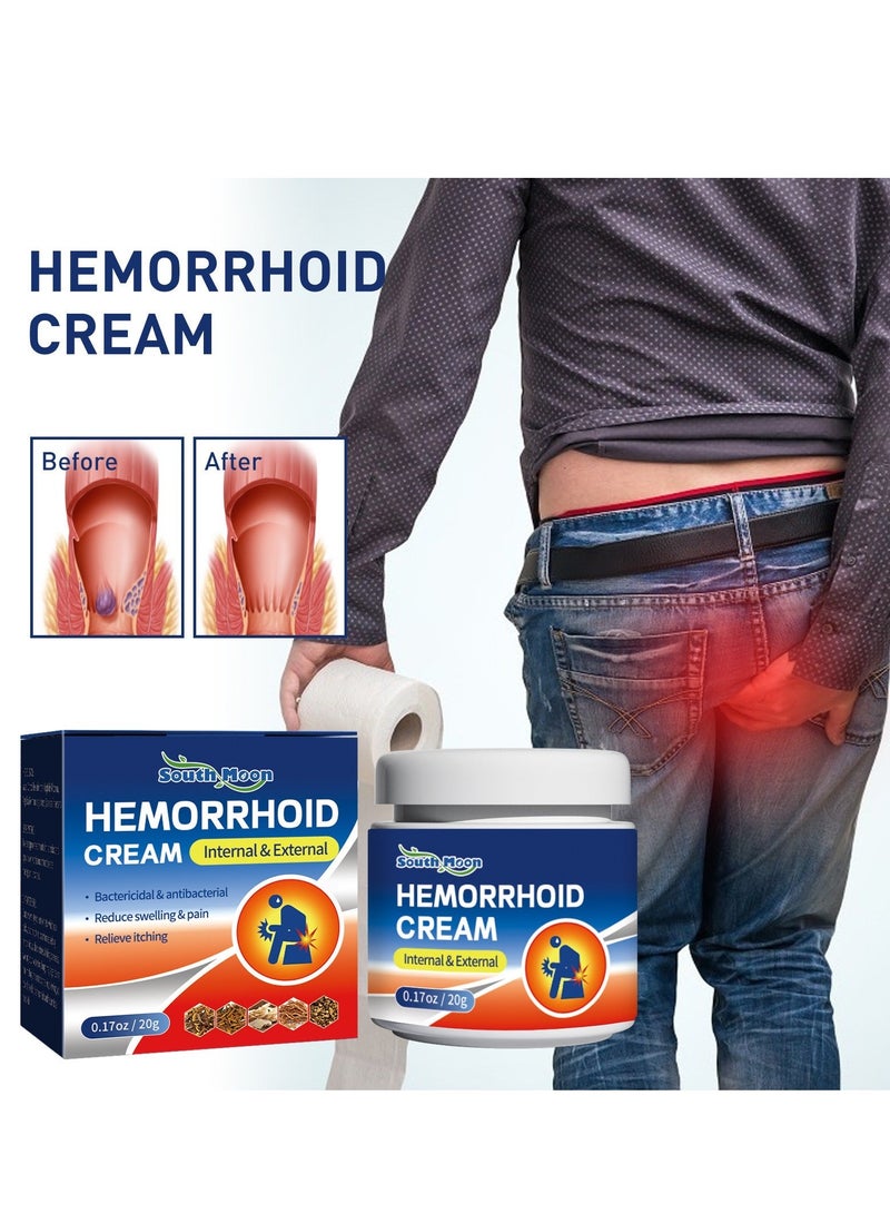 SOUTH MOON Hemorrhoid cream repairs and eliminates hemorrhoids, mixes internal and external ingredients to relieve swelling, itching and pain  - Image 2