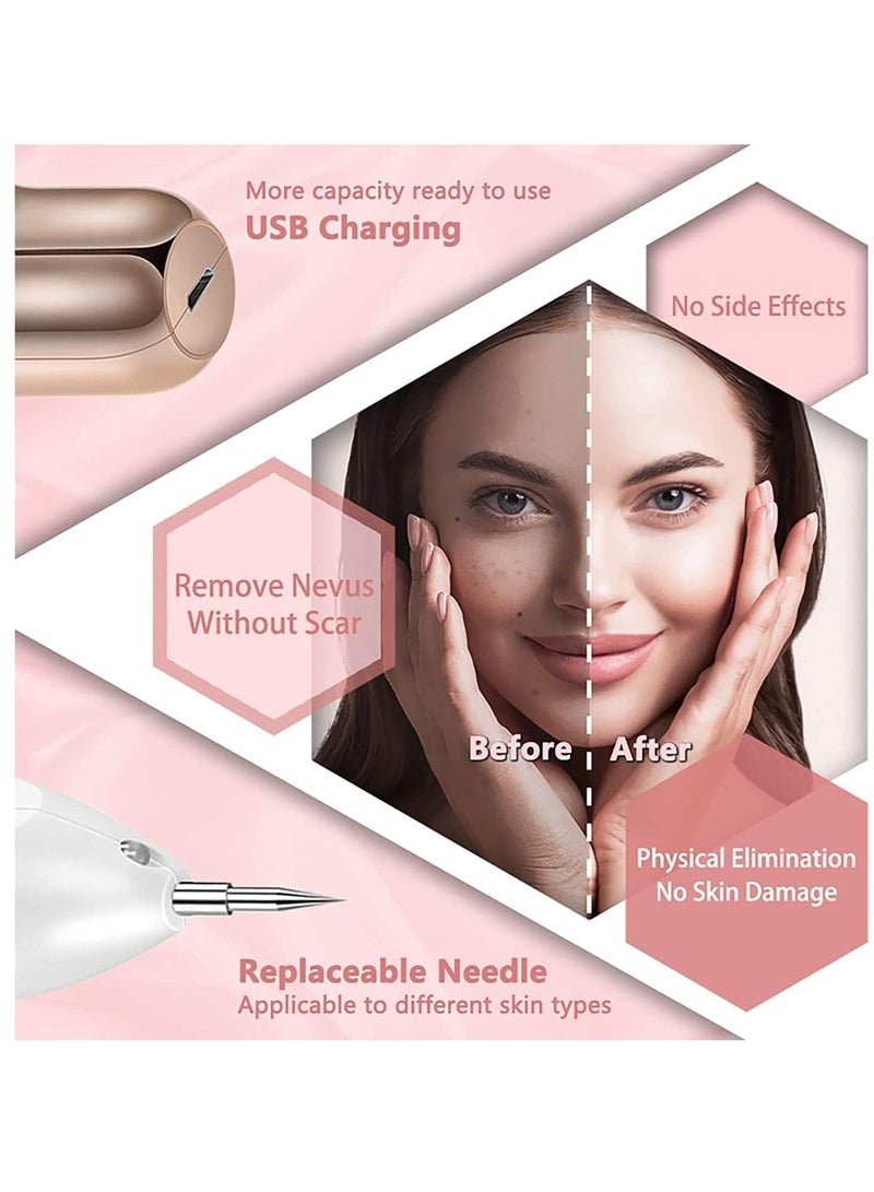 Furtey Freckle removal equipment Skin Tag Removal Tool with USB Charge for Home Use 30 Interchangeable Devices Gold  - Image 3