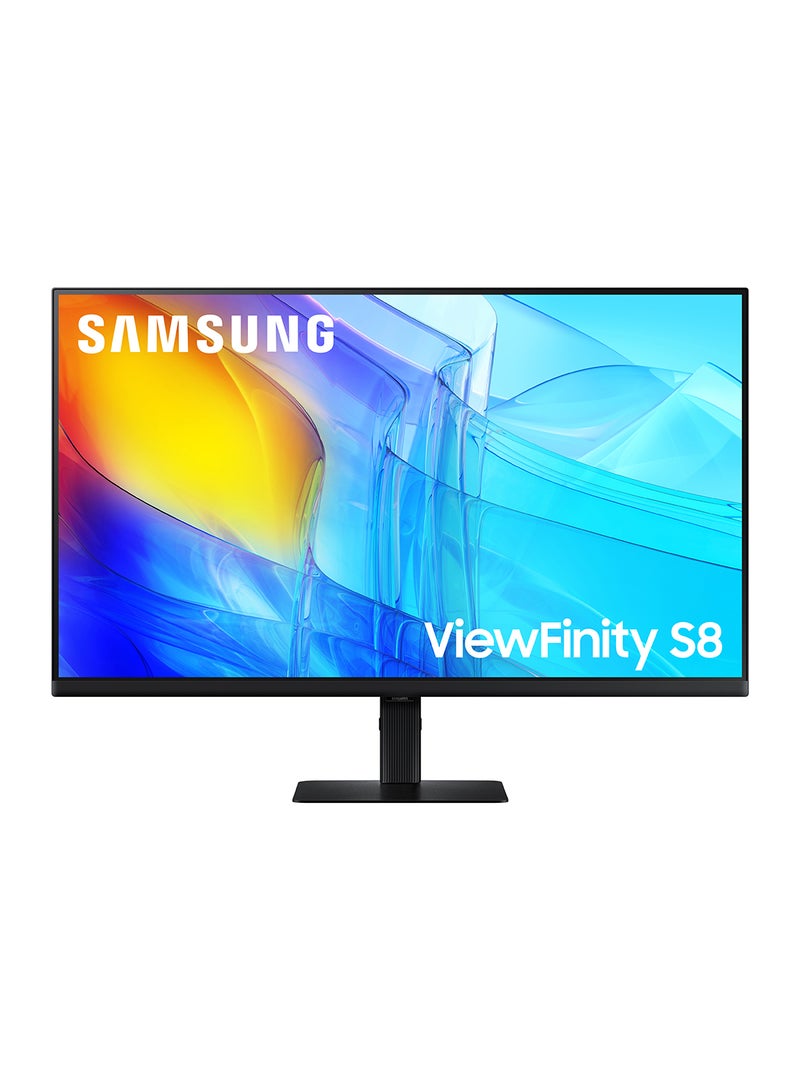 سامسونج شاشة ViewFinity S8 بحجم 32 بوصة، دقة 4K UHD، شاشة VA، معدل تحديث 60 هرتز، زمن استجابة 5 مللي ثانية، دعم 1.07 مليار لون، خالية من الوميض، صورة داخل صورة، قاعدة HAS | LS32D806EAMXUE - Image 1