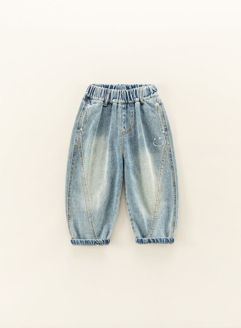 BEIBEIYIN Kids Pants 90-130cm Light Blue