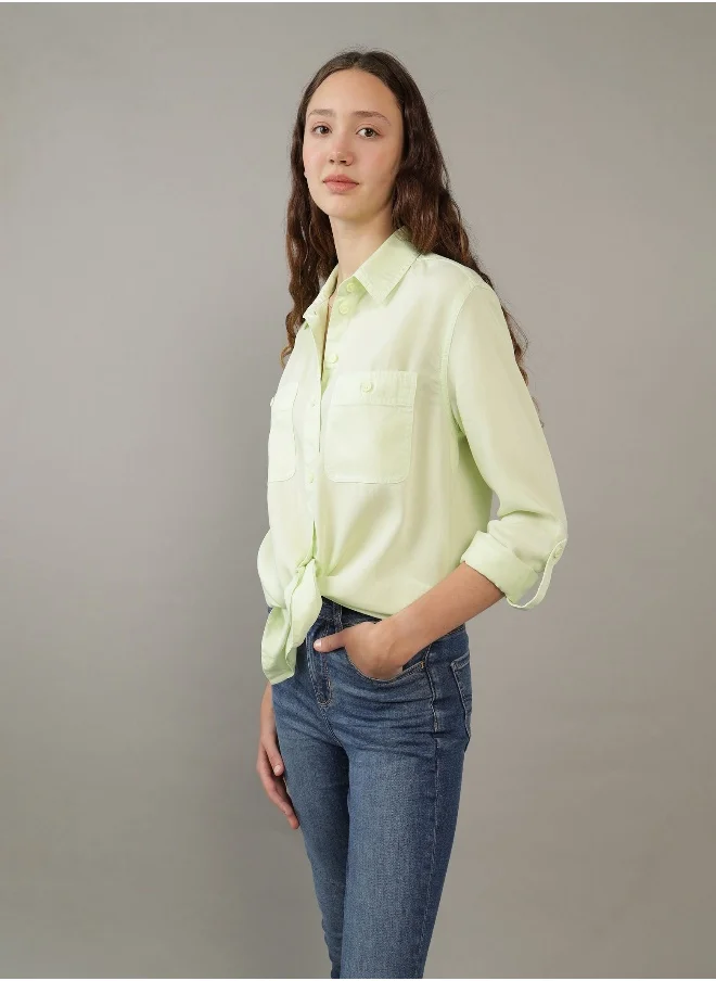 امريكان ايجل AE Long-Sleeve Button-Up Shirt