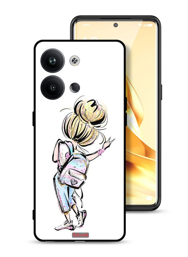 Tolwak غطاء حماية لجهاز أوبو رينو9 برو 5G فن الفتاة للعودة إلى المدرسة - Image 1