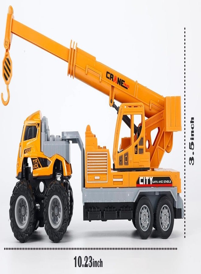 DEOXY 1:43 4WD Diecast Metal Construction Crane Truck Toys with Friction Powered Car Vehicle Toy Gifts for Boys and Girls - Image 2