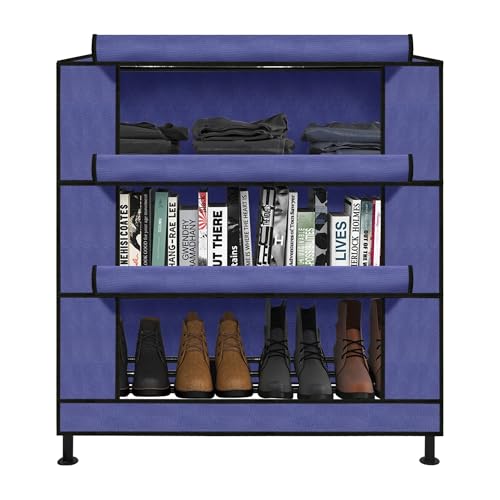 TRENDY Multipurpose Shoe Rack Cabinet 3 Layer All-in-one Storage Organizer with Dustproof Cover | Space-Saving Shoe Stand for Home, Wardrobe & Entryway - Image 2