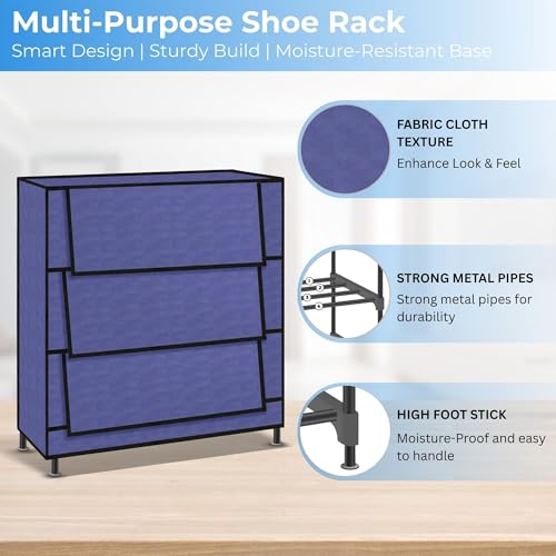 TRENDY Multipurpose Shoe Rack Cabinet 3 Layer All-in-one Storage Organizer with Dustproof Cover | Space-Saving Shoe Stand for Home, Wardrobe & Entryway - Image 5