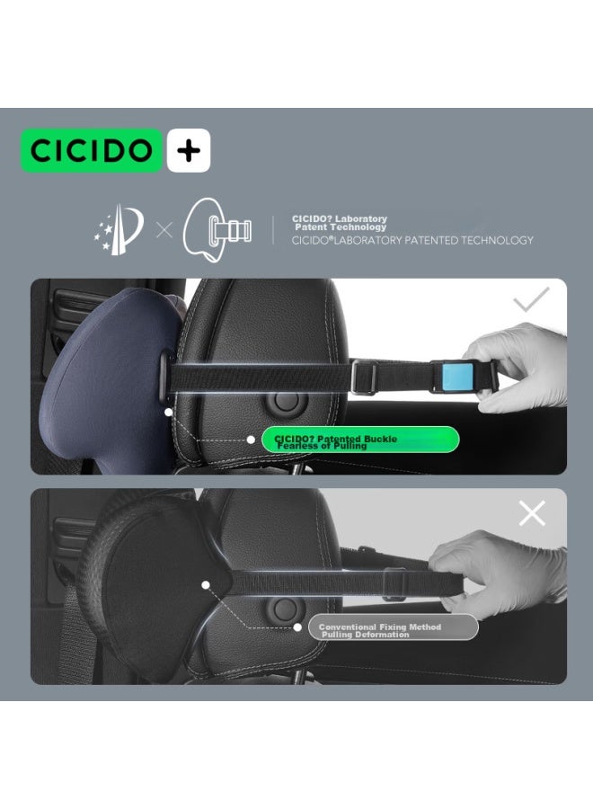Cicido Car Headrest And Lumbar Support Set, Neck Pillow, Back Cushion, Lumbar Support, Car Seat Backrest, Car Cushion - Image 5