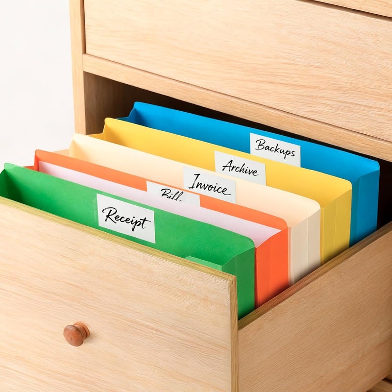 zmybcpack حقيبة ملفات 25 قطعة بحجم 2 بوصة، مجلدات جيبية قابلة للتوسع بوزن 230 جرام لكل متر مربع، مجلدات ملفات قابلة للتوسع بحجم الرسائل للاستخدام المنزلي والمكتبي والفصول الدراسية (ألوان متنوعة، علامة تبويب مقطوعة بشكل مستقيم) - Image 5