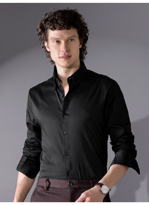 Black Satin Shirt