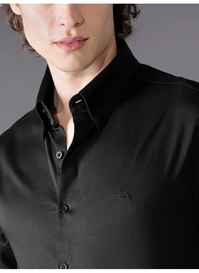 بيونغ Black Satin Shirt