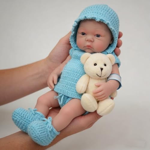 Mire & Mire Mire  Mire Reborn Baby Dolls 12 Boy Micro Preemie Full Body Silicone Baby Doll Realistic That Look Real Open Eyes Baby Doll - Image 5