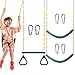 TURFEE 3 Pack Assorted Swing Set Including 1 Gym Rings Trapeze Bar and 2 Pcs Swings with Plastic Coated Chain Swingset Accessories Replacement for Kids Outdoor Play Playground Green - Image 3