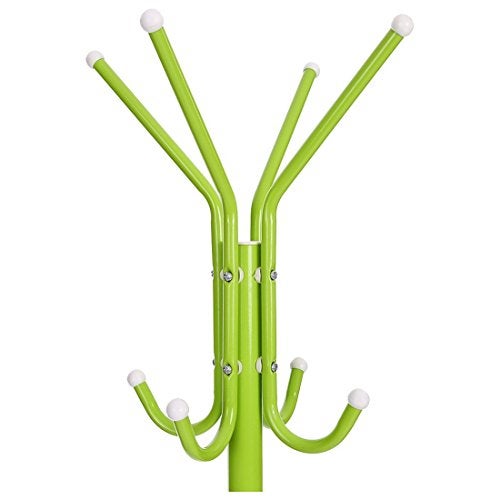 Pindia 1Pc Standing Entryway Coat Hanger Hat Holder 11 Hook Display Stand Cloth Tree Scarf Hanger-Random Color - Image 2