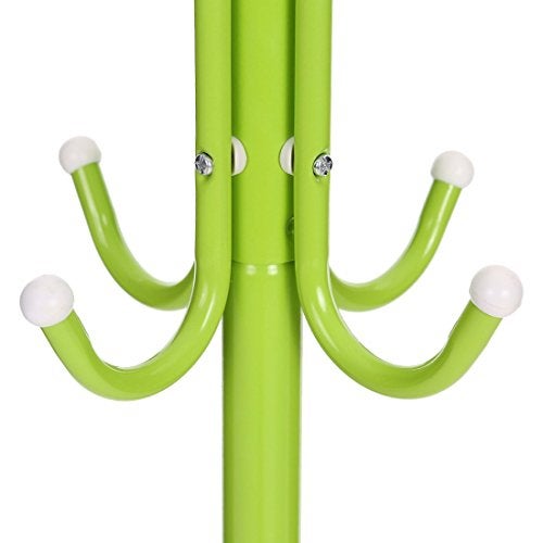 Pindia 1Pc Standing Entryway Coat Hanger Hat Holder 11 Hook Display Stand Cloth Tree Scarf Hanger-Random Color - Image 3