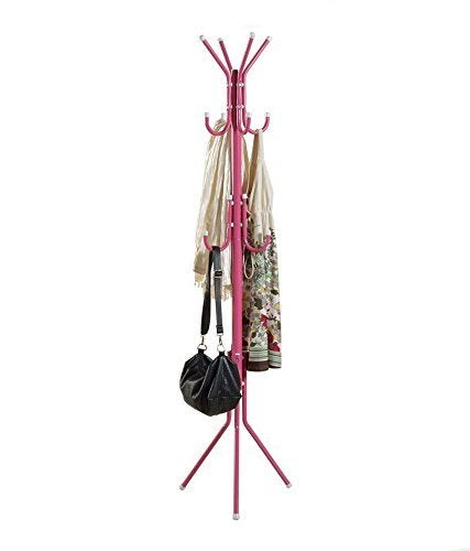 Pindia 1Pc Standing Entryway Coat Hanger Hat Holder 11 Hook Display Stand Cloth Tree Scarf Hanger-Random Color - Image 4