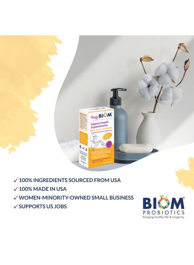 VagiBiom Boric Acid Suppositories with Lactobacillus: Microbiome Flora Balance; Balance and Nourishes Healthy Flora; Paraben-Free Preservative-Free (5count) - Image 5