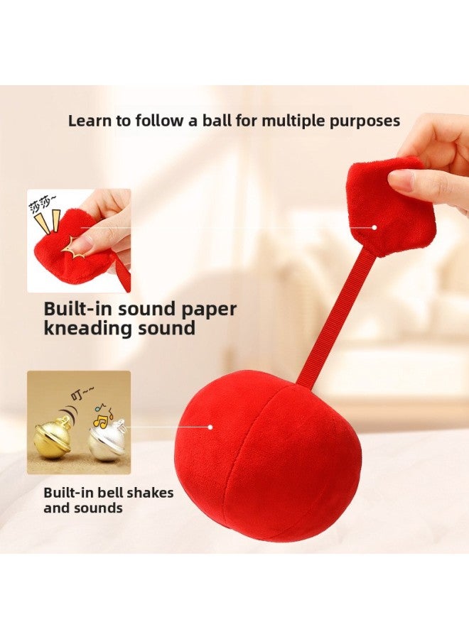 Baby Chasing Red Ball Vision Training Baby Hand Catch Ball Small Cloth Ball Toy Newborn Early Education 3 Months 2 Vision-Color:Chasing Black And White Ball [built-in Bell] (0-3 Months) - Image 3