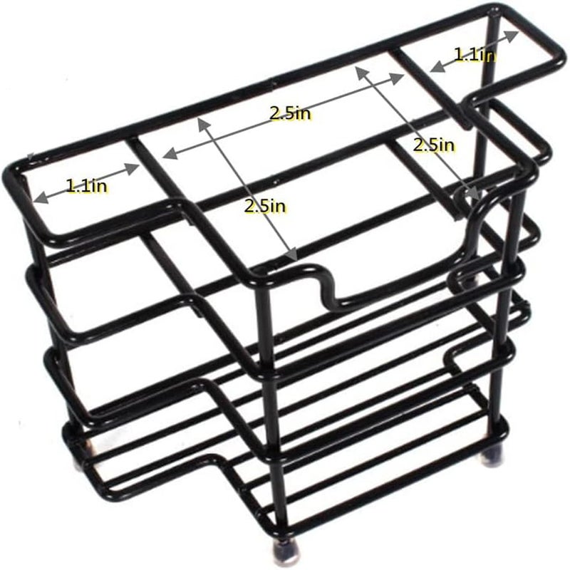 Wbbog Stainless Steel Toothbrush and Toothpaste Holder for Bathroom - 3-Slot Organizer with Modern Black Design, Space-Saving and Hygienic Bathroom Storage for Countertop or Shower (Medium) - Image 4