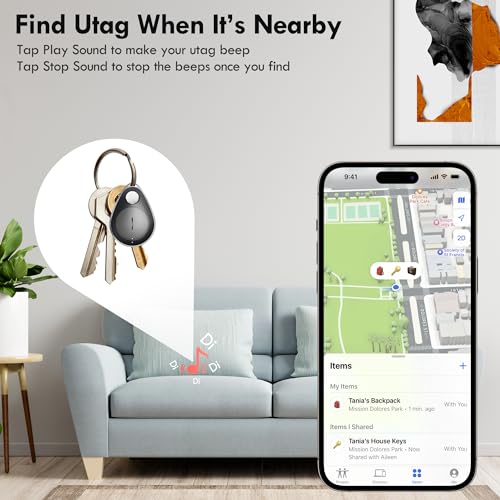 lulaven Utag GPS Tracker for Kids Hidden 1 Pack,Bluetooth Tracker Works with Apple Find My (iOS only),Waterproof, Lost Mode,No Monthly Fee,Suitable for Children,Elderly,Pets,Backpack(Black) - Image 4