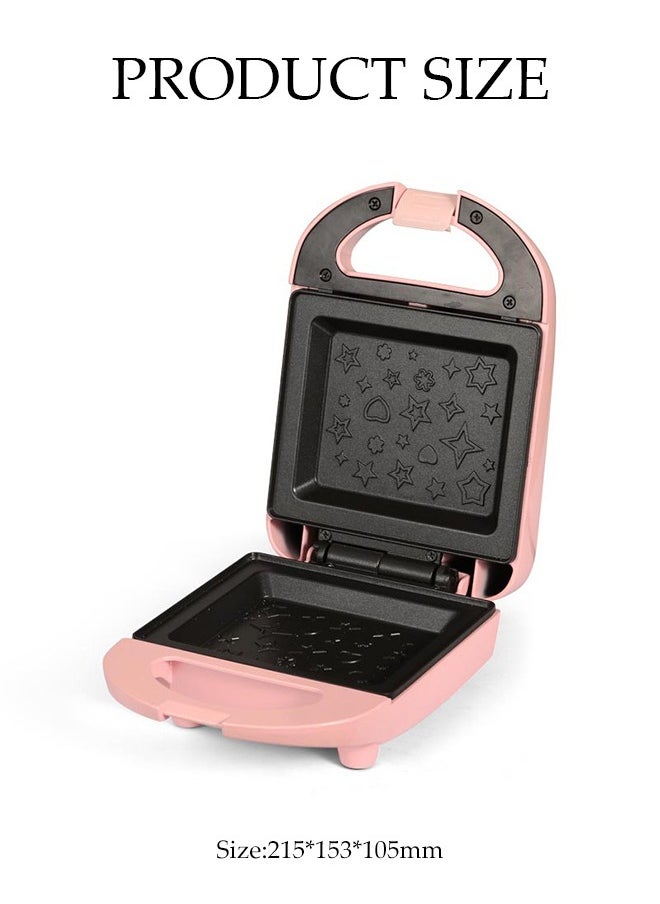 DUNISO - Sandwich Maker, Multifunctional Waffle Maker, Home Kitchen Toaster, Portable Breakfast Machine, Double Sided Heating, Non Stick Coating, Suitable For Baking Bread, Waffles, Donuts, Grilled Meat, Fried Eggs, 215 * 153 * 105 mm - Image 1