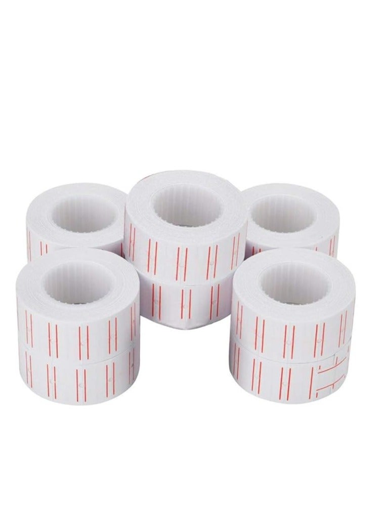 Terabyte 10 لفات 10000 قطعة ملصقات سعر بيضاء لعلامات التسعير لـ Mx-5500 - Image 1